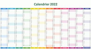 Calendrier 2022 à imprimer : jours fériés, vacances, numéros de semaine…