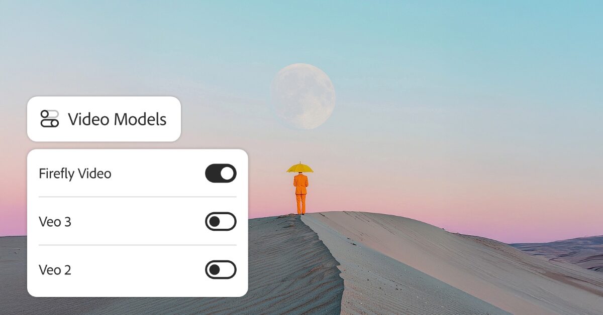Adobe Firefly booste ses options vidéo : intégration de Veo 3, génération de bruitages, styles prédéfinis…