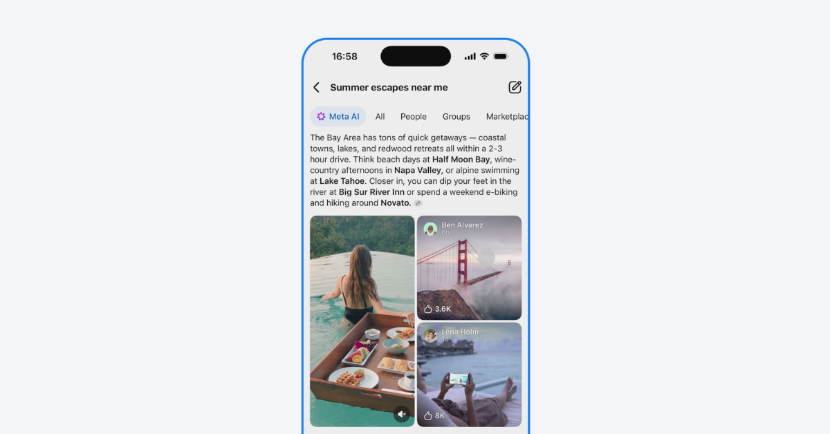 Avec AI Mode, Meta intègre une option de recherche conversationnelle à Facebook